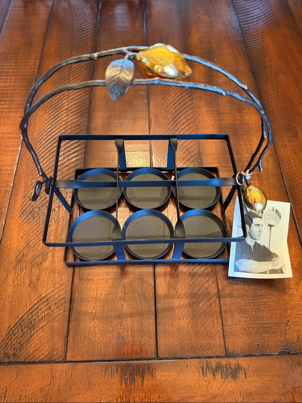 Rare Retired Michael Aram Lemonwood Drink Caddy Only – No Glasses